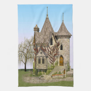 Fairytale Castle Perfect Birthday and Fantasy Gift Tea Towel