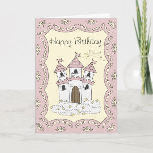 Fairytale Castle Princess Birthday Card