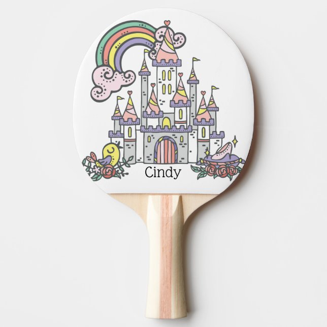 Fairytale Castle Princess Custom Name      Ping Pong Paddle (Front)