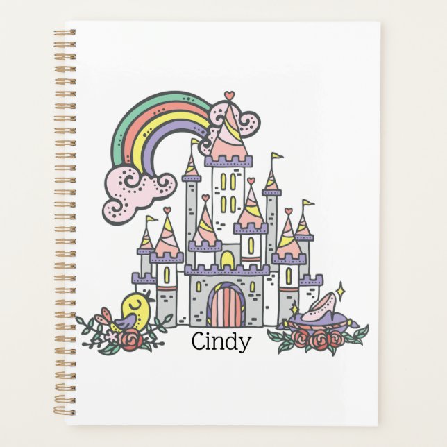 Fairytale Castle Princess Custom Name        Planner (Front)