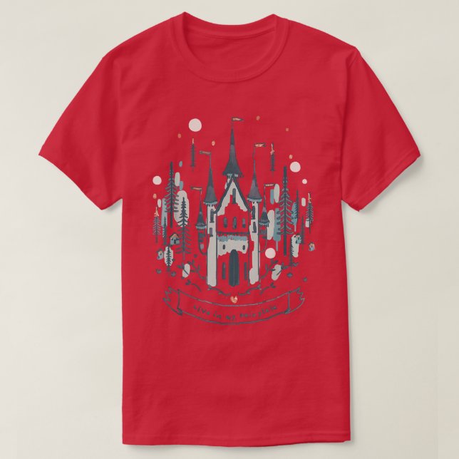 Fairytale Castle Princesses Girl Teen Magic Birthd T-Shirt (Design Front)