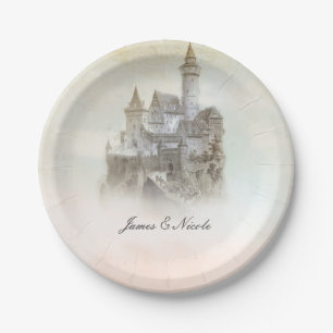 Fairytale Castle Storybook Wedding Party Plates