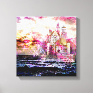 Fairytale Castle Sunrise Canvas Print