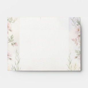 Fairytale Castle Watercolor Wedding Envelope