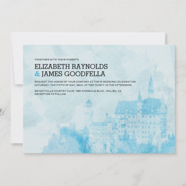Fairytale Castle Wedding Invitations (Front)