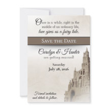 Fairytale Castle Wedding Save the Date 