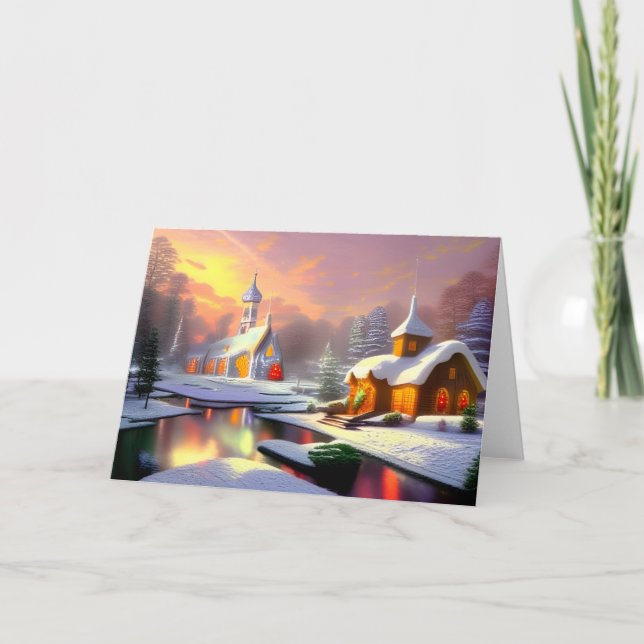 Fairytale Church Holiday Card (Front)