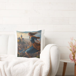  Fairytale City Dream Throw PillowThrow Pillow