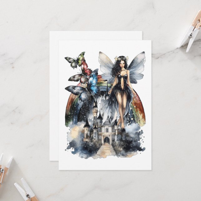 Fairytale collage Greeting Card (Front/Back In Situ)