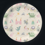 Fairytale Cute Dragon Baby Shower/ Birthday Paper Plate<br><div class="desc">Fairytale Cute Dragon Baby Shower Birthday</div>