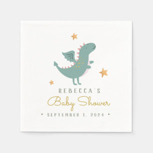 Fairytale Cute Dragon Baby Shower Napkin