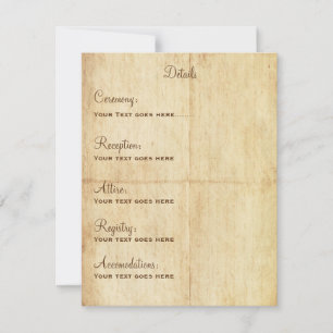 Fairytale Details Card Portriat - Brown Text