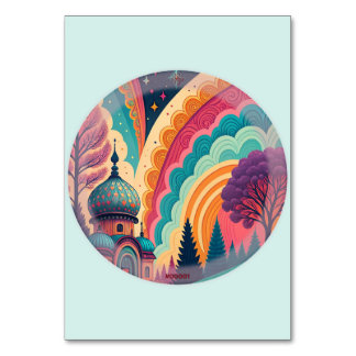 Fairytale Dome on Mint Table Card – Customisable