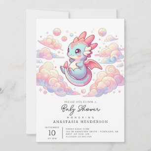 Fairytale Dragon Baby Shower Invitation