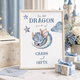 Fairytale Dreamy Dragon Baby Shower Decor Sign