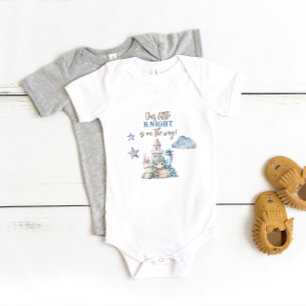 Fairytale Dreamy Dragon Blue Knight Baby Shower Bodysuit