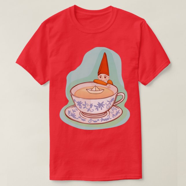 fairytale dwarf during teatime T-Shirt (Design Front)