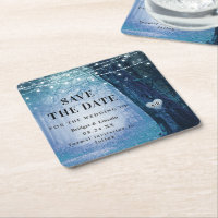 Fairytale Enchanted Forest Dark Blue Save The Date