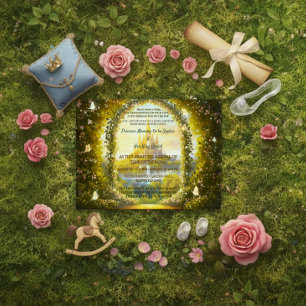 Fairytale Enchanted Princess Castle Storybook  Invitation