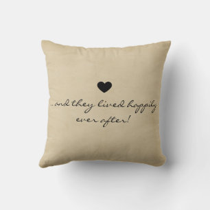 Fairytale Ending Mediaeval Aged Scroll Wedding Cushion