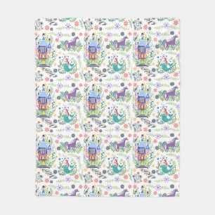 Fairytale Folk Art Throw Blanket
