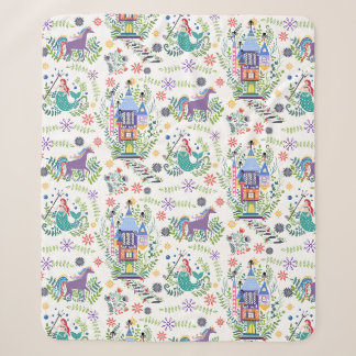 Fairytale Folk Art Throw Sherpa Blanket