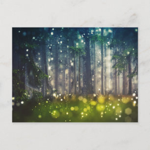 Fairytale Forest Tree Nature Landscape Art Postcard
