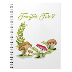 Fairytale Forest watercolor set mushroom Planner Notebook
