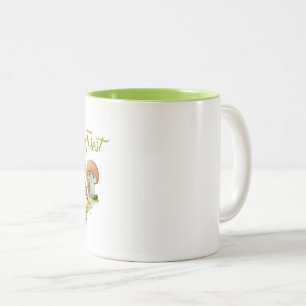 Fairytale forest watercolor set of mushrooms Two-Tone coffee mug