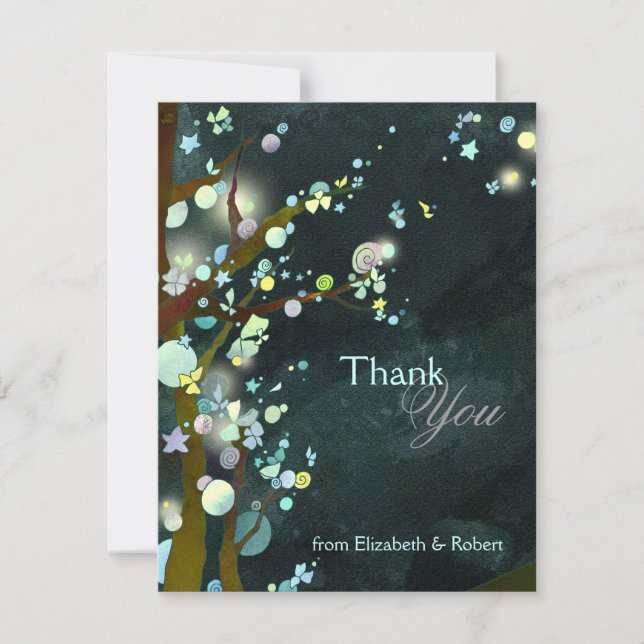 Fairytale Forest Wedding Thank You Card (Front)