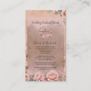 Fairytale Garden Wedding Weekend Info Enclosure Card