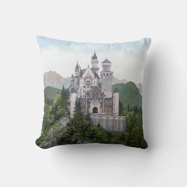 Fairytale German Castle Cushion (Front)