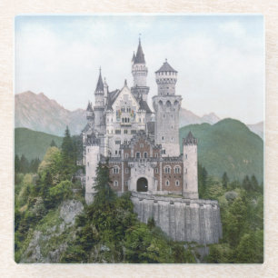 Fairytale German Castle Glass Coaster