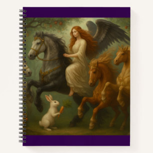 Fairytale Horses and Angels Spiral Notebook