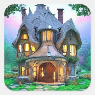 Fairytale House  Square Sticker