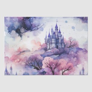 Fairytale in Fairyland Dark Blue Purple and Pink Tissue Paper