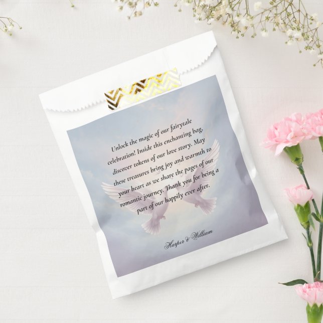 Fairytale lovebirds wedding favour bags (Sealed)