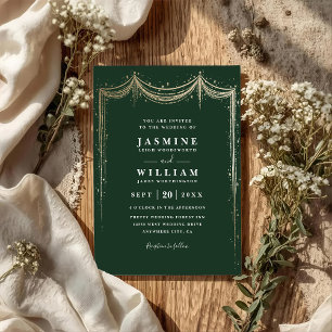 Fairytale Luxury Elegant Modern QR Code Wedding Invitation