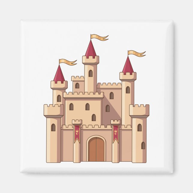 Fairytale Mediaeval Royal Princess Castle Magnet (Front)