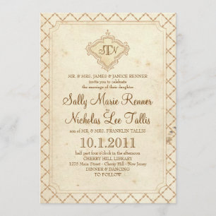 Fairytale Monogram Invitation