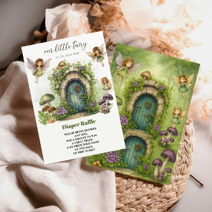 fairytale mushroom forest baby shower girl invitation