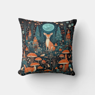 Fairytale Mushroom Forest Cushion