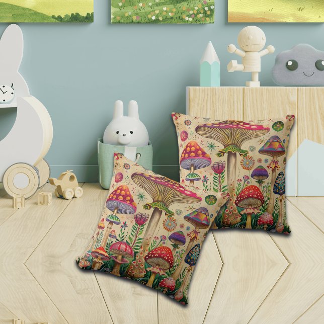 Fairytale Mushrooms Cushion (Creator Uploaded)