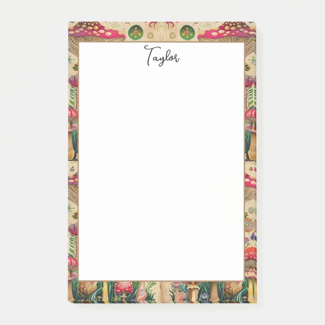 Fairytale Mushrooms Post-it Notes (Front)