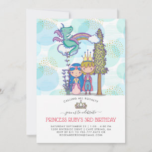 Fairytale Party Invitation   Prince & Princess