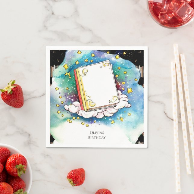 Fairytale Pastel Storybook Birthday Napkin (Insitu)
