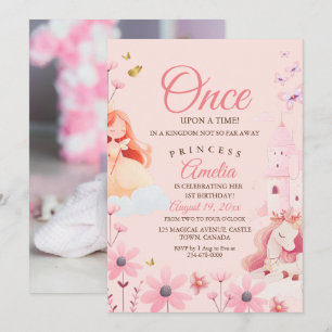 Fairytale Pink Birthday Invitation