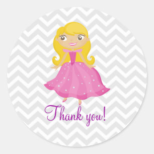 Fairytale Pink Princess with Blonde hair Stickers