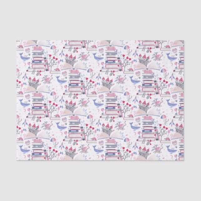 Fairytale Pop Up Book Castle White Tissue Paper (Front)