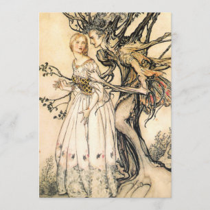 Fairytale Princess and Tree Elf Invitations